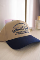 Speak Kindly Twill Trucker Cap (NAVY)