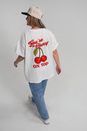 Mariposa You're the Cherry on Top Oversized Tee