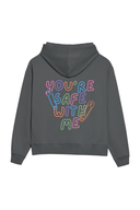 Safe With Me Rainbow Hoodie - Smoke