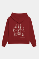 Mariposa Check In Your Friends Hoodie-Cranberry