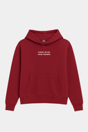 Mariposa Check In Your Friends Hoodie-Cranberry