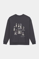 Mariposa Check In Your Friends Crew - Charcoal