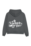Lucky to Love You Hoodie (White) - Smoke