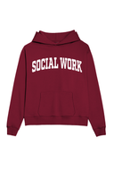 SOCIAL WORK Hoodie - Cranberry