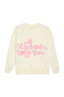 Lucky to Love You Crew (Pink) - Cloud