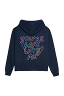 Safe With Me Rainbow Hoodie - Midnight