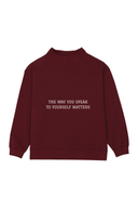 Speak Kindly Mockneck (White) - Honeycrisp