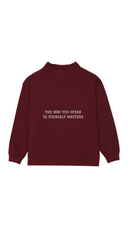 Speak Kindly Mockneck (White) - Honeycrisp