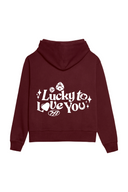 Lucky to Love You Hoodie (White) - Honeycrisp
