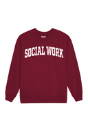 SOCIAL WORK Crew - Cranberry