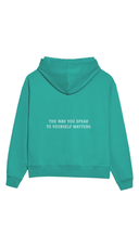 Speak Kindly Hoodie (White) - Emerald