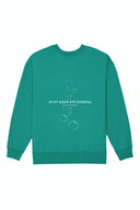 Just Keep Swimming Crew (White) - Emerald