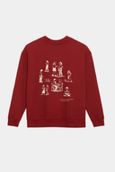 Mariposa Check In On Your Friends Crew-Cranberry