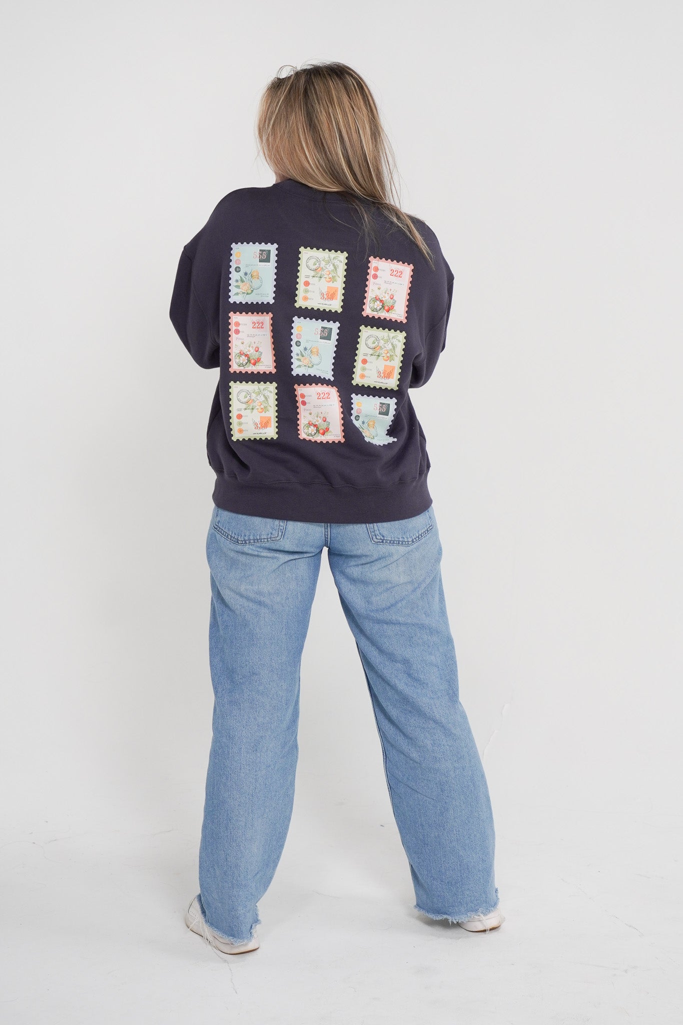 Mariposa Patchwork Stamp Crewneck