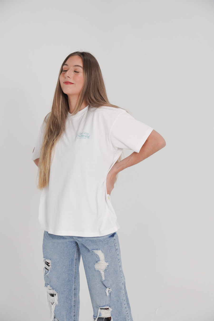 Mariposa Just Keep Swimming '24 Rainbow Oversized Tee