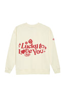 Lucky to Love You Crew (Red) - Cloud
