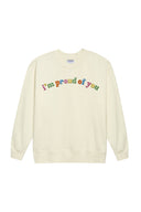 I'm Proud of You Rainbow Embroidery Crew - Cloud