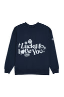 Lucky to Love You Crew (White) - Midnight