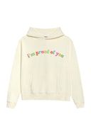 I'm Proud of You Rainbow Embroidery Hoodie - Cloud