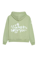 Lucky to Love You Hoodie (White) - Matcha