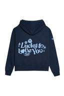 Lucky to Love You Hoodie (Baby Blue) - Midnight