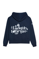 Lucky to Love You Hoodie (White) - Midnight