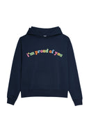 I'm Proud of You Rainbow Embroidery Hoodie - Midnight