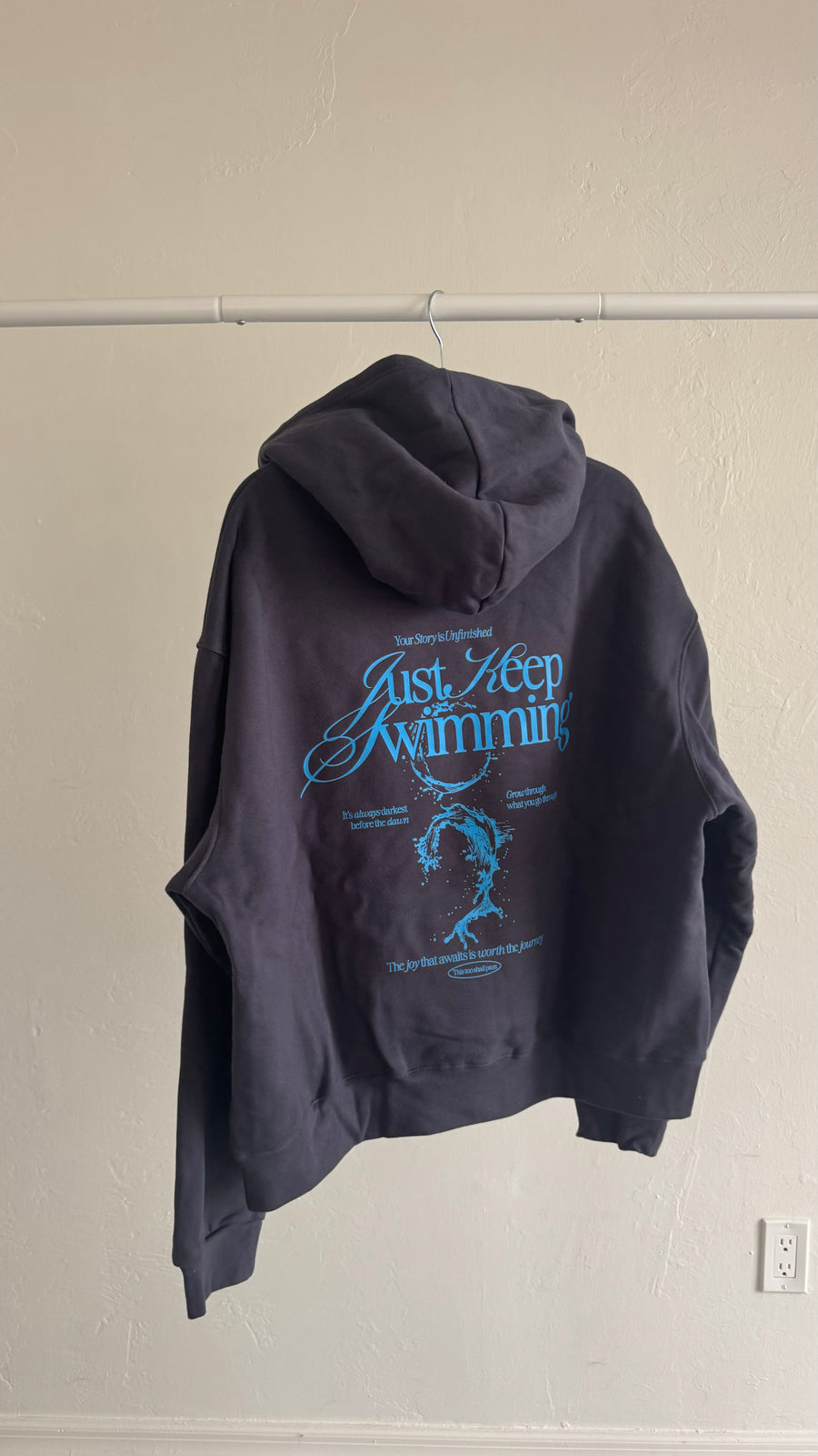 SS Charcoal 2XL Just Keep Swimming'24 Hoodie