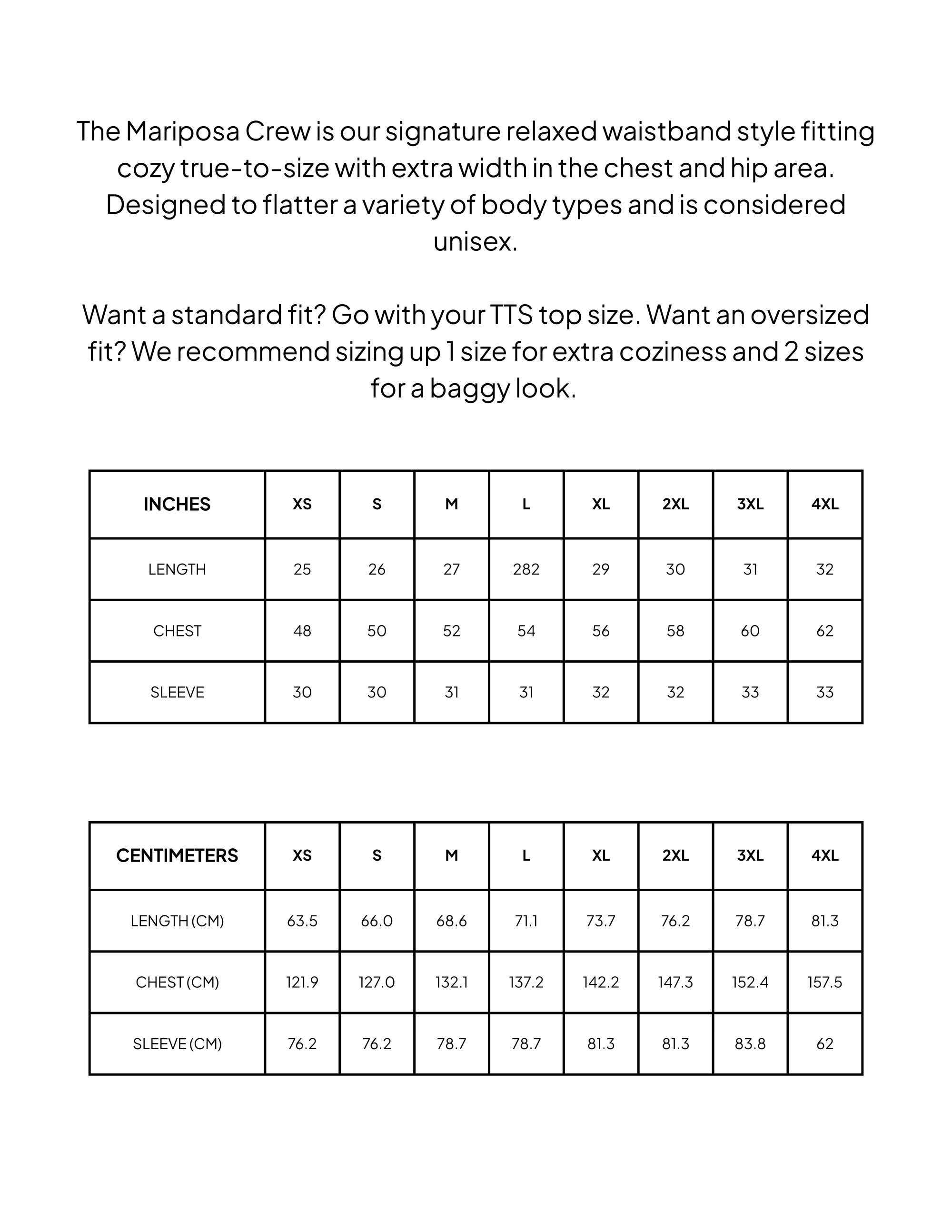 Size guide
