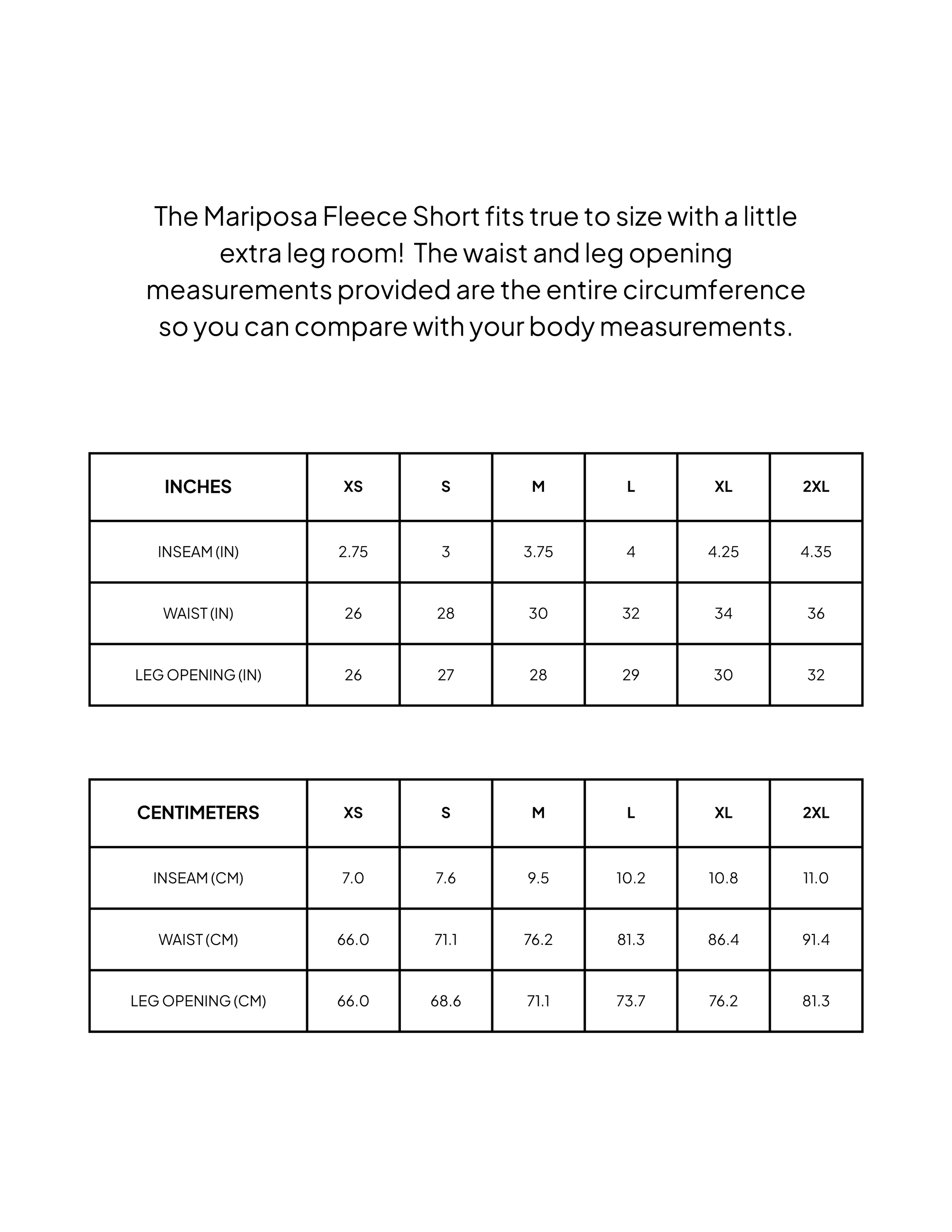 Size guide