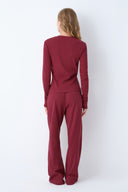 FormFlex™ Wide Leg Pant-Cranberry