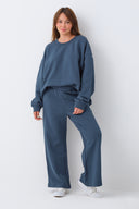 Mariposa Wide Leg Sweatpant-Eclipse