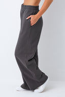 Mariposa Wide Leg Sweatpant-Charcoal
