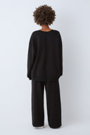 Mariposa Wide Leg Sweatpant-Carbon