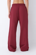 Mariposa Wide Leg Sweatpant-Cranberry
