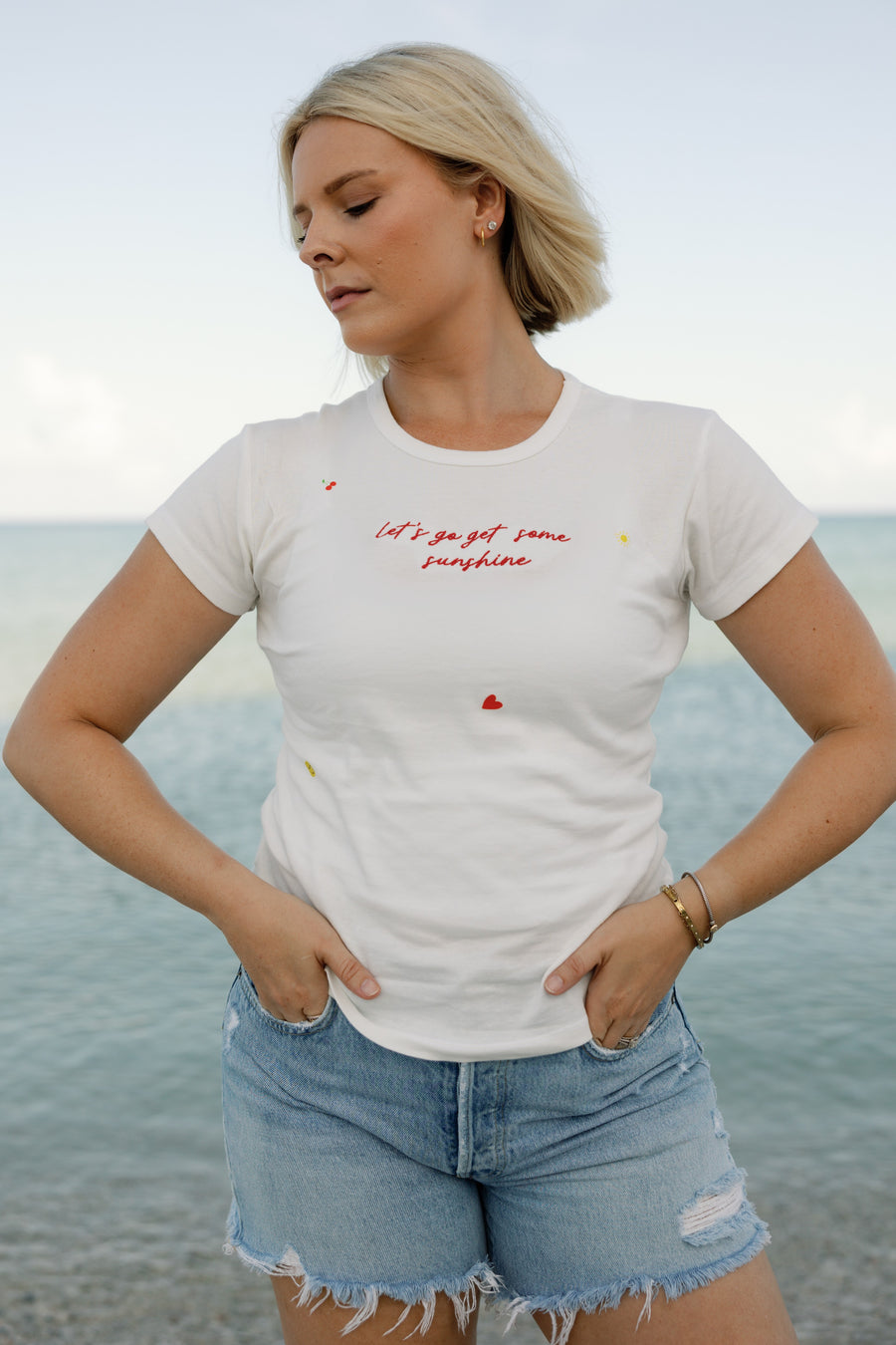 Let's Go Get Some Sunshine Embroidered Tee